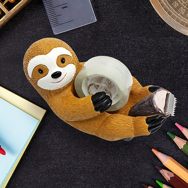 TEMU Set Of 2 Resin Sloth Tape Cutters, Desktop Tape Dispensers, Cute Office Desk Accessories, Stationery Desk Decorations, Valentine's Day Gifts,