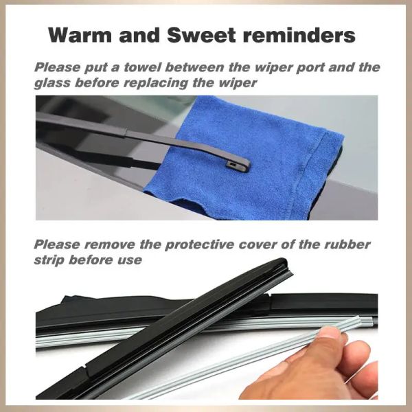 Wiper Front & Rear Wiper Blades Set For Nissan Qashqai J11 2013-2020 2014 2015 2016 2017 Windshield Windscreen Window 26&quot;17&quot;12&quo