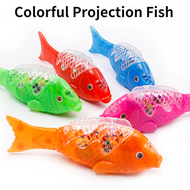Children&#039;s swimming rocking fish toy Interactive Fish&#039;s dog Toys For Indoor Cats Play Fish with LED Light Glowing music fishs kids electri