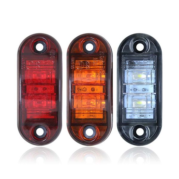 LED Indicator Light Truck Side Marker Lamp 12-24V Waterproof for Lorry Truck Trailer Brake Warning Light Amber Red White LL