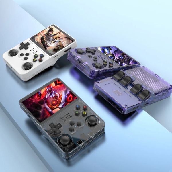Open Source R36S Retro Handheld Video Game Console Linux System 3.5 Inch IPS Screen Portable Pocket Video Player 64GB Games
