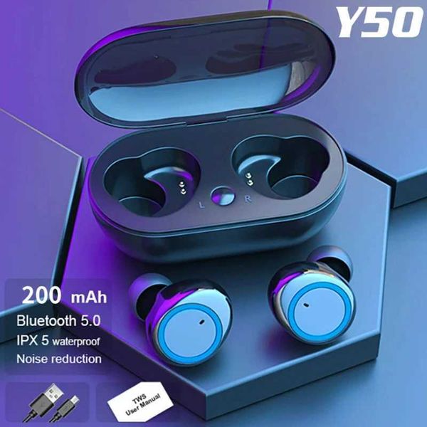 Y50 wireless BT earphones touch control sports earphones microphone suitable for all smartphones music earphones M241213