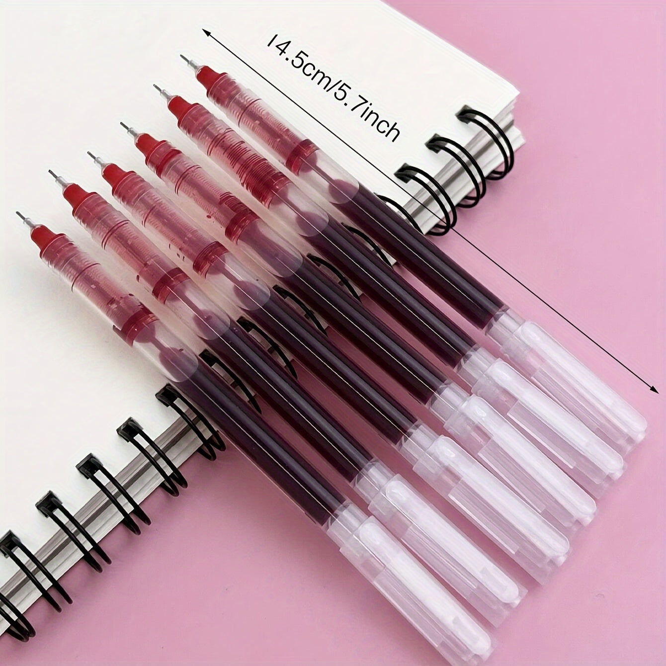 TEMU 6-12pcs Pack Quick-drying Gel Pens - Large Capacity With 0.5mm Fine Tip - Ideal For Writing, Drawing, Journaling And Note-taking