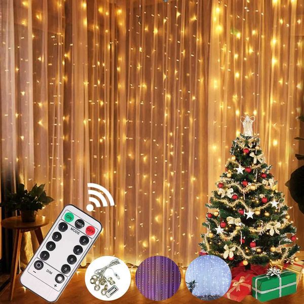 Christmas Lights Curtain Garland Merry Christmas Decorations For Home Christmas Ornaments Xmas Gifts Navidad Natal 2024 New YearLX241112