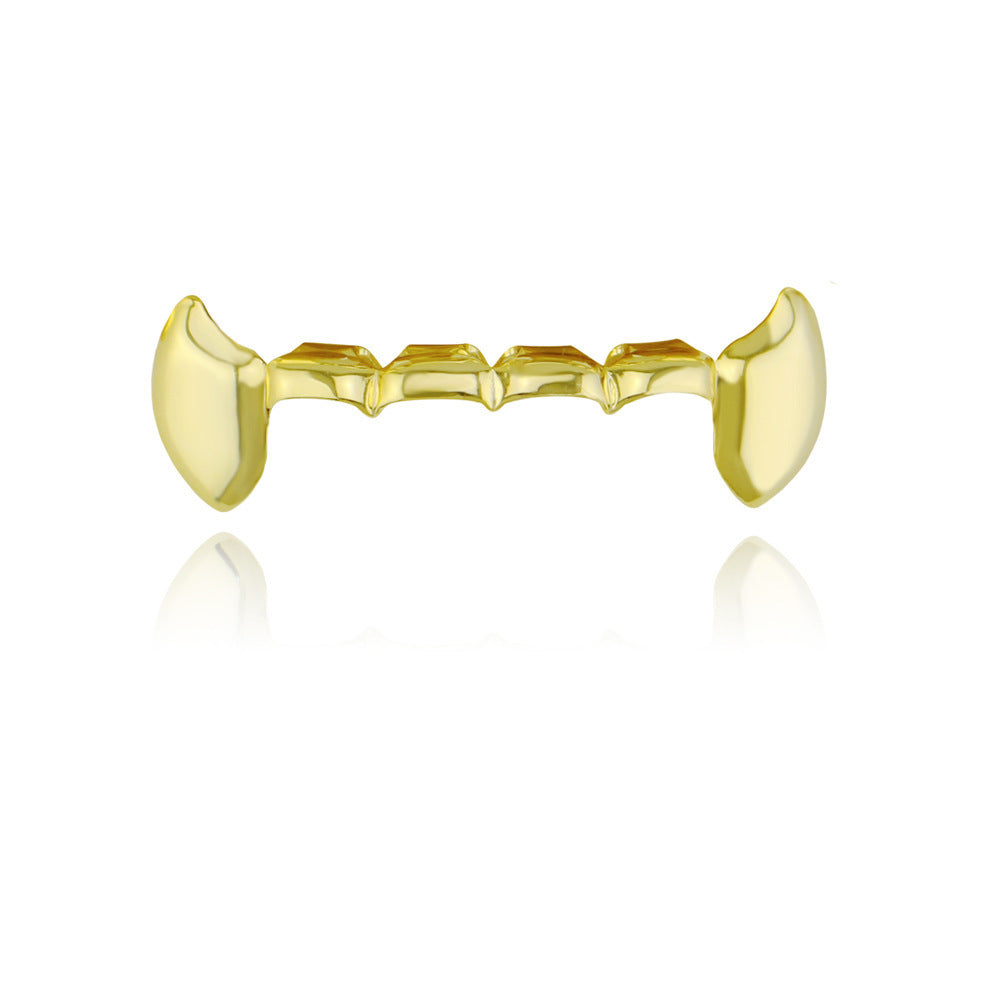 TEMU 1 Set Of Fashionable And Elegant Glossy Hip-hop Braces, Single Sharp Braces, Decorated Small Tiger Teeth, Vampire Braces