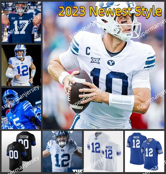 Jamaal Williams 2023 XII BYU Cougars Football Jersey Custom Stitched Gunner Romney Christopher Brooks Alden Tofa Kody Epps Max Tooley Bodie