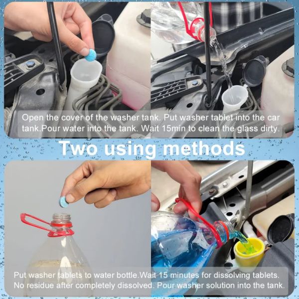 3-5-10-20Pcs Mixed Solid Cleaner Car Windscreen Wiper Effervescent Tablets Toilet Cleaning Concentrated Tablets Car Accessories