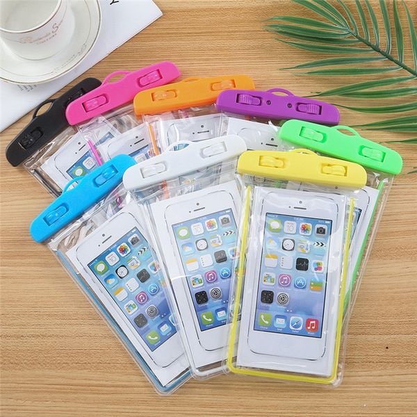 bag 5 Custom Waterproof Noctilucent luminous Cases PVC Protective Mobile Phone Pouch case Diving Swimming Sports For iphone 14 13 12 11 Pro