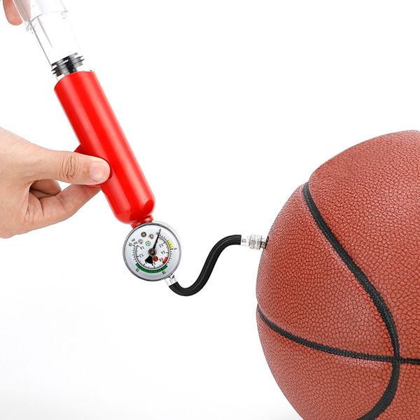 20PSI Handheld Ball Pump with Pressure Gauge Portable Bike Pump Waterproof Motorcycle Tyre Inflator Sports Accessories 241121