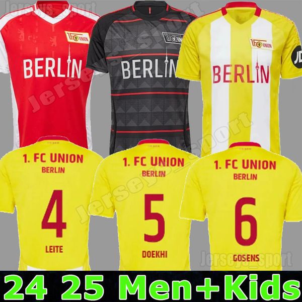 24 25 Union Berlin Soccer Jerseys GOSENS JURANOVIC VOLLAND LEITE DOEKHI Football Shirts 2024 2025 KHEDIRA ROUSSILLON TRIMMEL TOUSART HABERER