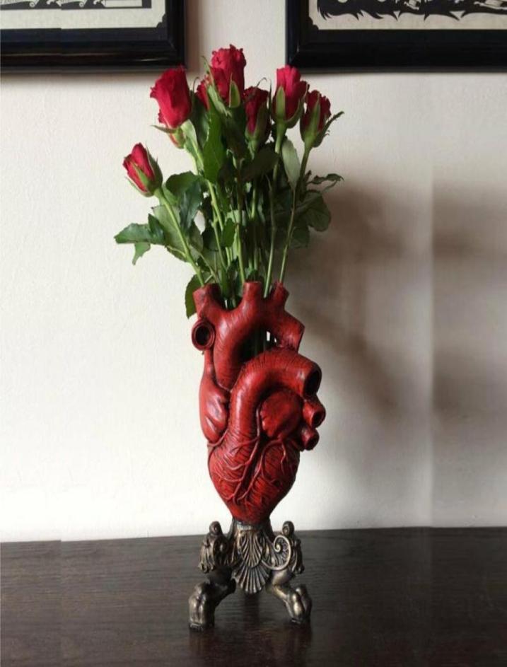Heart Anatomical Shape Flower Vase Nordic Style Pot Vases Sculpture Desktop Plant For Home Decor Ornament Gifts T1G8485118