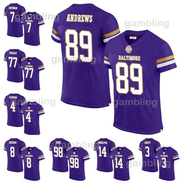 2024 Custom Derrick Herny 8 Lamar Jacksons Football Jersey Mens-Womens-Youth Customized Any Name Number Jerseys Wear Free Shipping