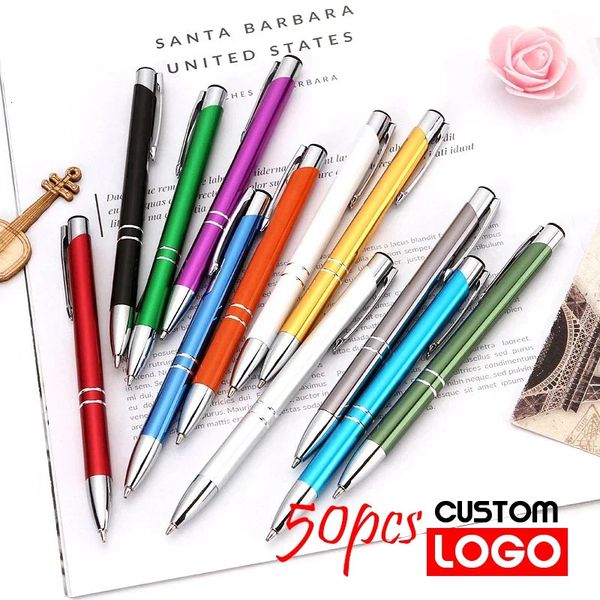 50 pieces-batch of 12 color business polka dot pens stationery ballpoint pens novels gifts office materials school supplies free customizati