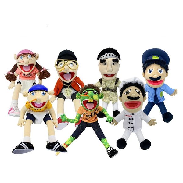 Jeffy Hand Puppet Prank Funny Playhouse Plush Toys Soft Cartoon Finger Puppet Toy Talk Show Party Props Dolls Kids Brithday Gift 240329