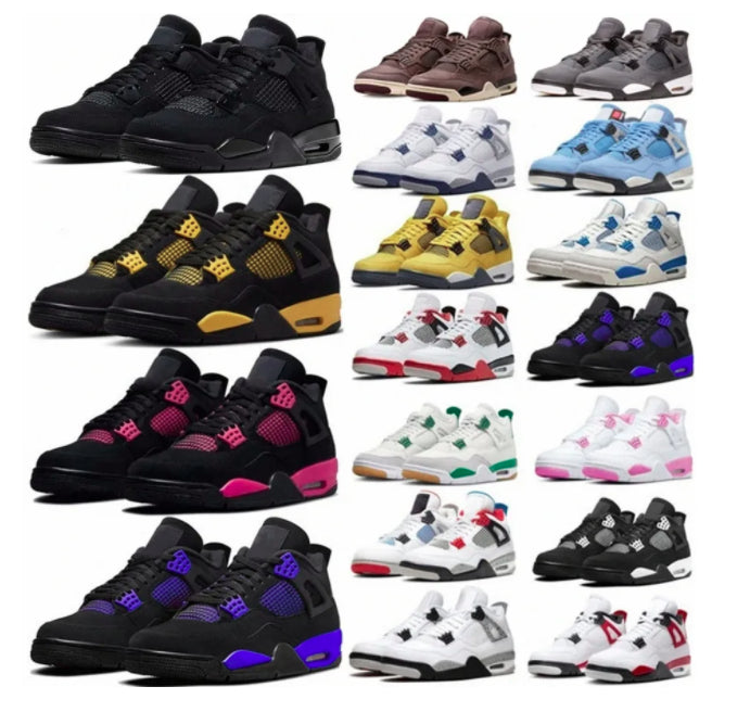 kids shoes 4 designer 4s baby basketball sneakers youth toddler infants boys military black cat shoe kid running trainers Children Girls Red Thunder