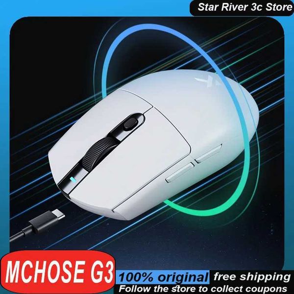 Mice Mchose G3 Wireless Mouse Bluetooth Tri Mode Paw3311 Lightweight Ergonomics Long Battery Life Customized Gaming Mouse Lapto H241122