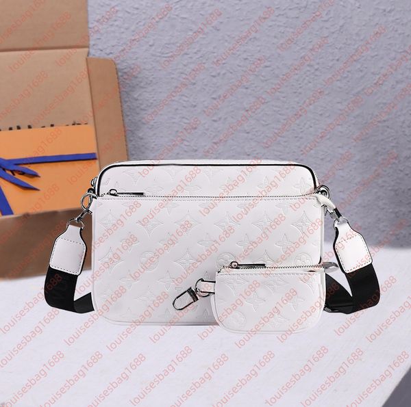 Classic Men Shoulder Bags women Cross Body Fashion Handbag Luxury Designer Leather Crossbody Postman Bag Business Travel Wallets Purse A1193