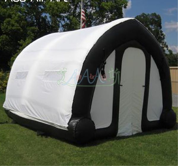 Customized inflatable tunnel marquee work shop emergency responder shelter with removable curtains and strong base tube for sale