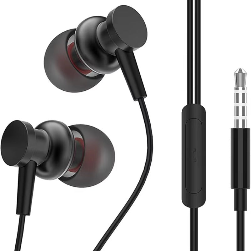 New Wired Noise Cancelling Stereo Audio Sleep Sports Ear Buds Earphones 3.5mm Headphones Headsets with Microphone