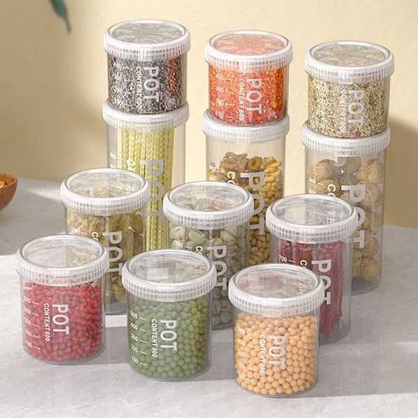 Grain storage box coffee bean spaghetti storage tank moisture-proof grain dispenser transparent snack can kitchen food sealing box Y241203