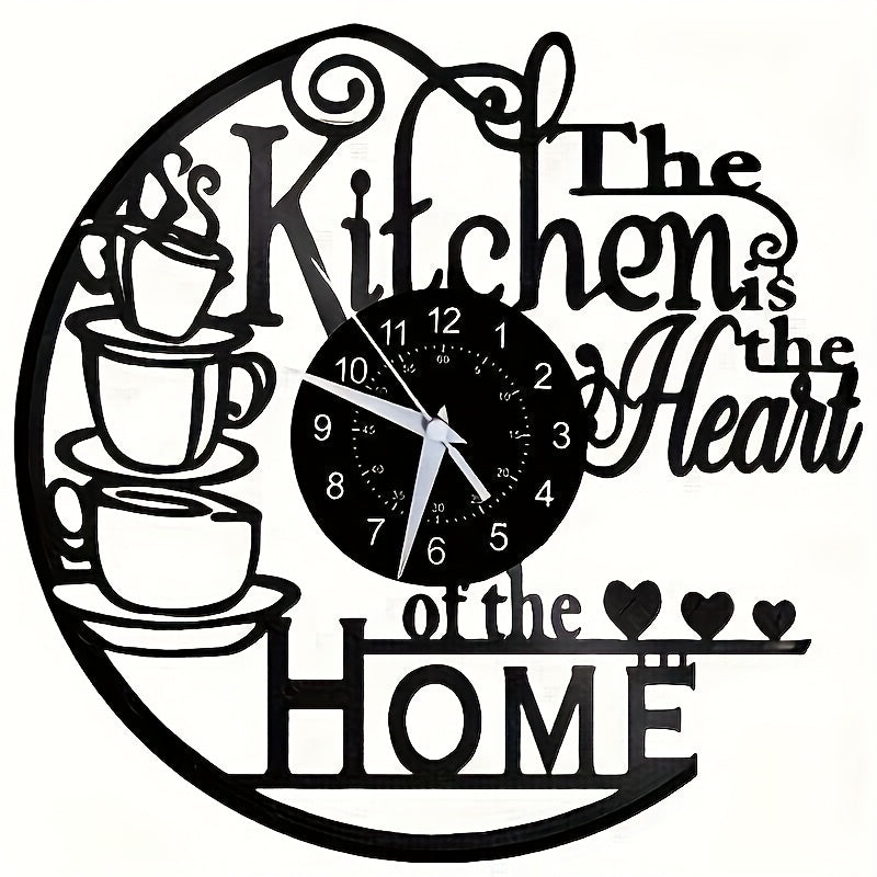 TEMU 1 Piece Vinyl Wall Clock Wall Decor Art Decor, Wall Clock Silent Decoration Home Decor Living Room, Bedroom, Kitchen, Bathroom, Black.