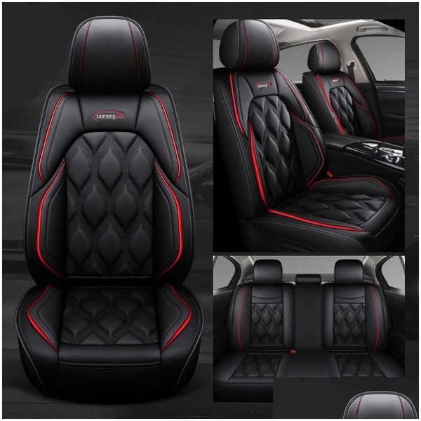 Car Seat Covers 21 Year Ers Fl Set For Sedan Suv Durable Leather Five Seats Cushion Mats 5 Seater Fashion Drop Delivery Automobiles Mo Ot02G