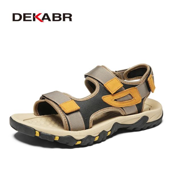 DEKABR Trend Summer Outdoor Leisure Non-slip Top Fashion Beach Sandal High Quality Soft Sole Men Sandals df4c