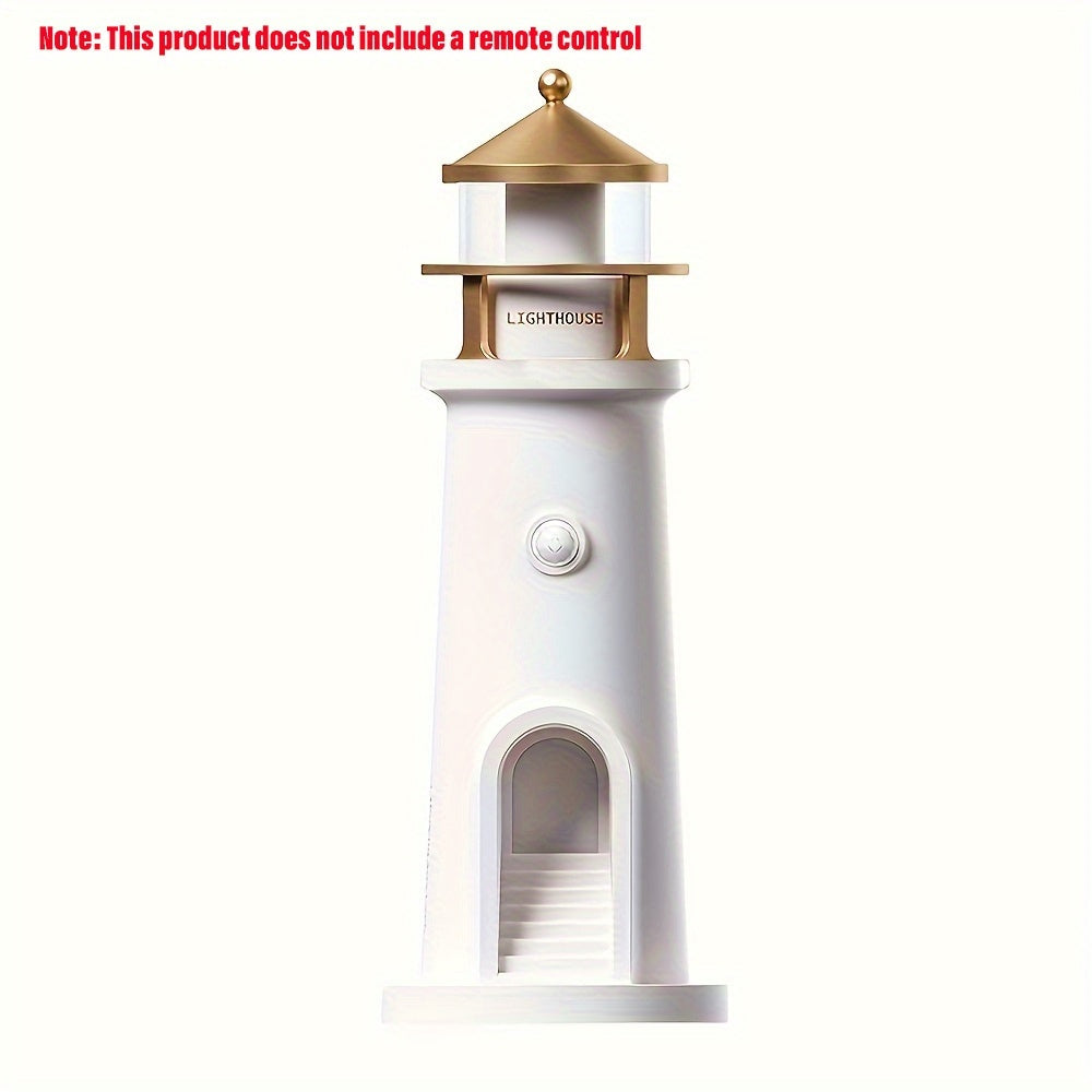 TEMU 1pc Moonlight Lighthouse Projection Lamp With Motion Sensor & Dimmable Led Night Light, Usb Rechargeable Bedside Lamp With Ceiling-wall-desk