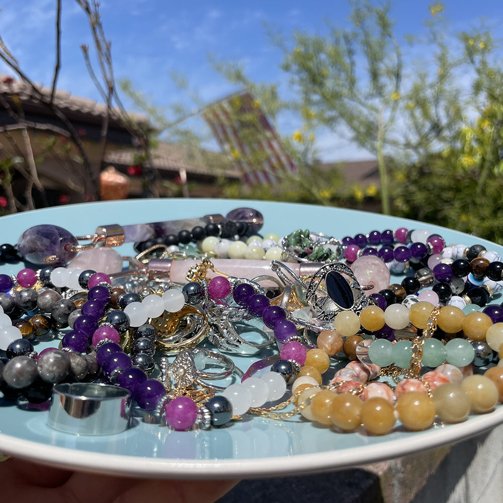 TEMU Lovibee Bracelet Box - Handmade Crystal Bracelet Set With Natural Crystal Beadsnecklace European And Americanlovibee Bracelet Box - Handmade