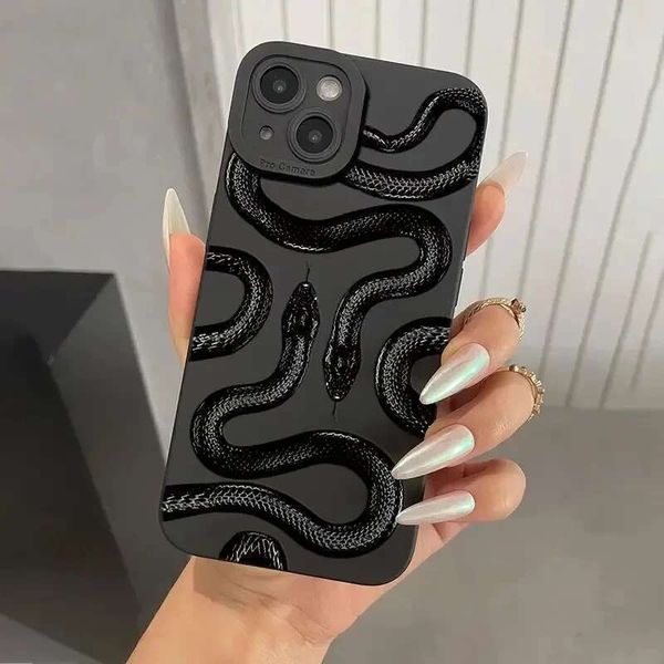 2025 New Anti Fall Cute Graffiti Fun Snake Anti Fouling Designer Phone Case Suitable For Iphone 16 13 12 11 Pro Max 8 7 14 15 Plus SE 2022 X