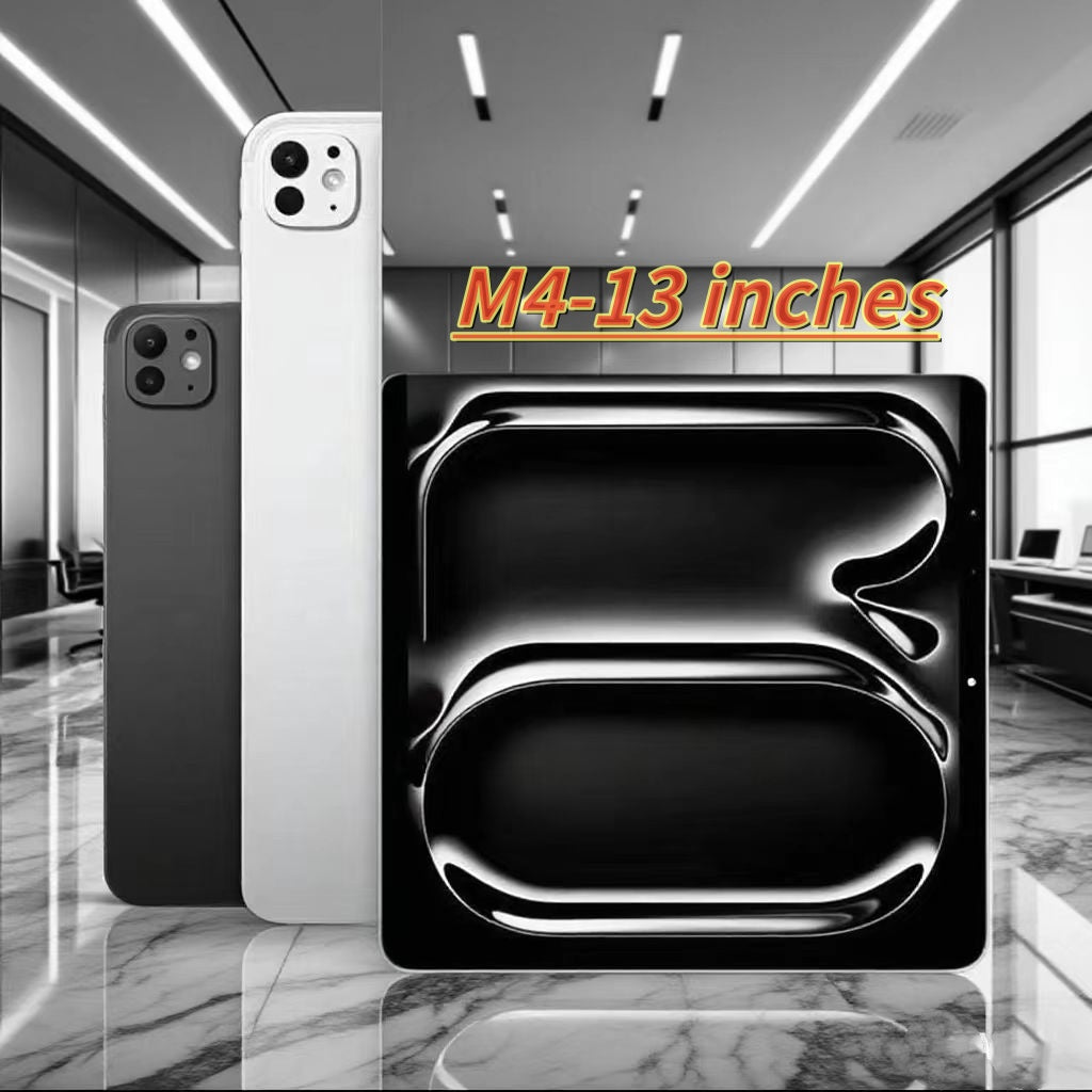 New chip M4 series 11-inch HD business tablet, equipped with Bluetooth keyboard and tablet protective case, compatible with iOS and Android operatin