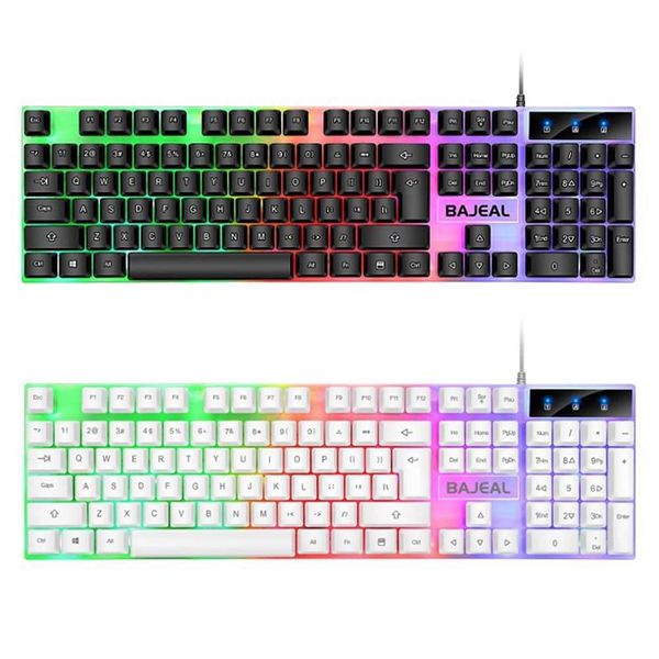 Wired USB Keyboard 98 Keys Gaming Keyboard For Windows Cputer Laptop PC Portable RGB Backlight Keyboard for Gamer He OffT250109