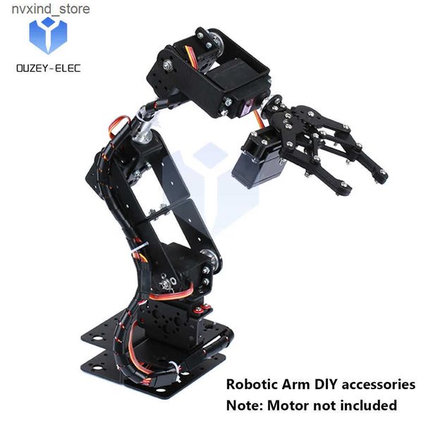Electronics Robots 6 DOF Robotic Arm Gripping Clamp Robot Intelligent Robot DIY Kit Metal Robotic Arm Without MG996R Servo Motor For Arduino
