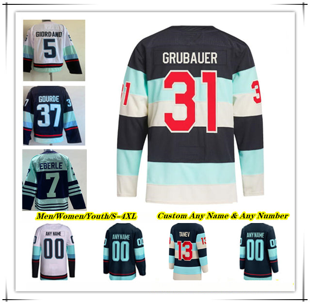 2024 Winter Classic Hockey Jerseys Vince Dunn Jaden Schwartz Matty Beniers Eberle Yanni Gourde Philipp Grubauer Oliver Bjorkstrand Eeli Tolvanen Sch