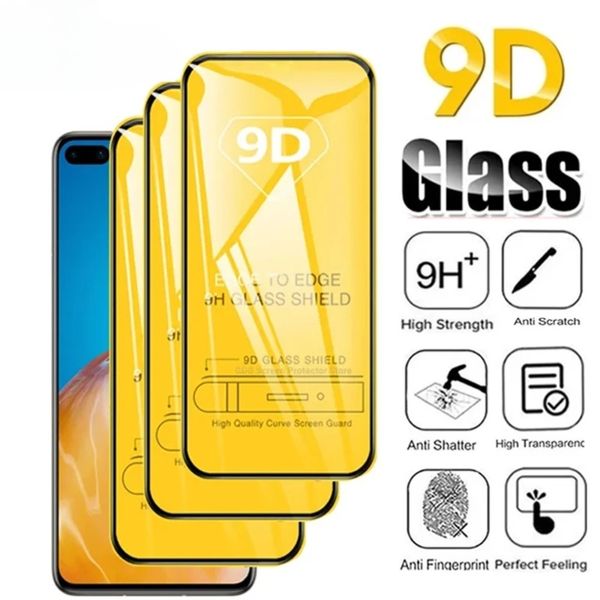 3Pack 9D Full Cover Tempered Glass For Huawei P30 P60 P50 P20 Pro Lite E Screen Protector For Nova 5T 8SE 8I Mate 40 20 Pro