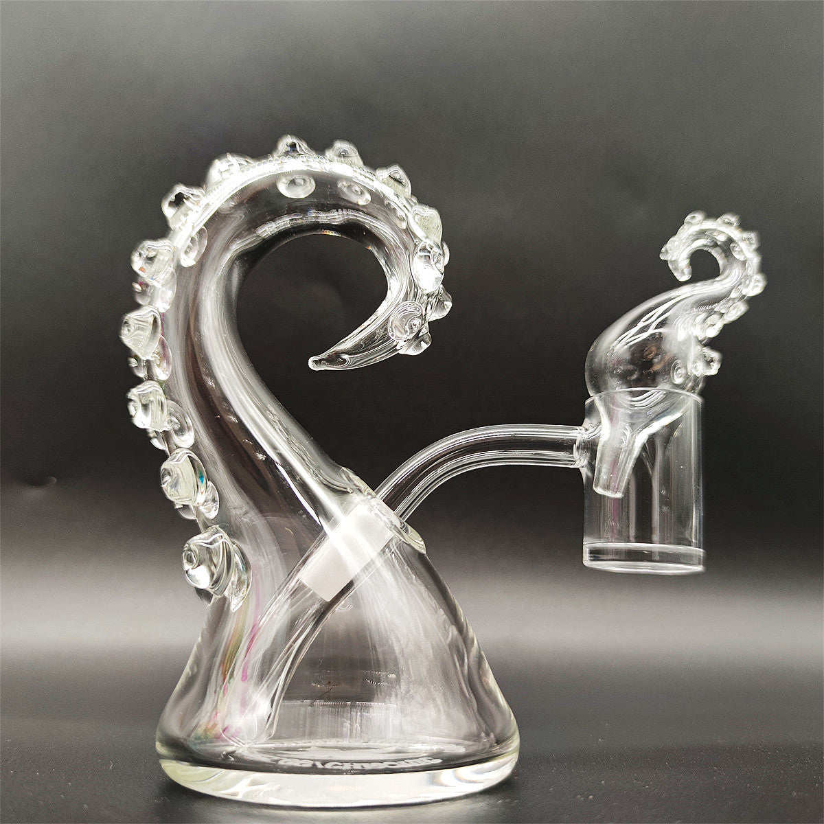 Master Piece Heady Glass Bong 5.2 Inch Octopus Feet Clear Water Pipe Bubbler 10mm Smoke Pipe Female Joint with Per And Cap Cover