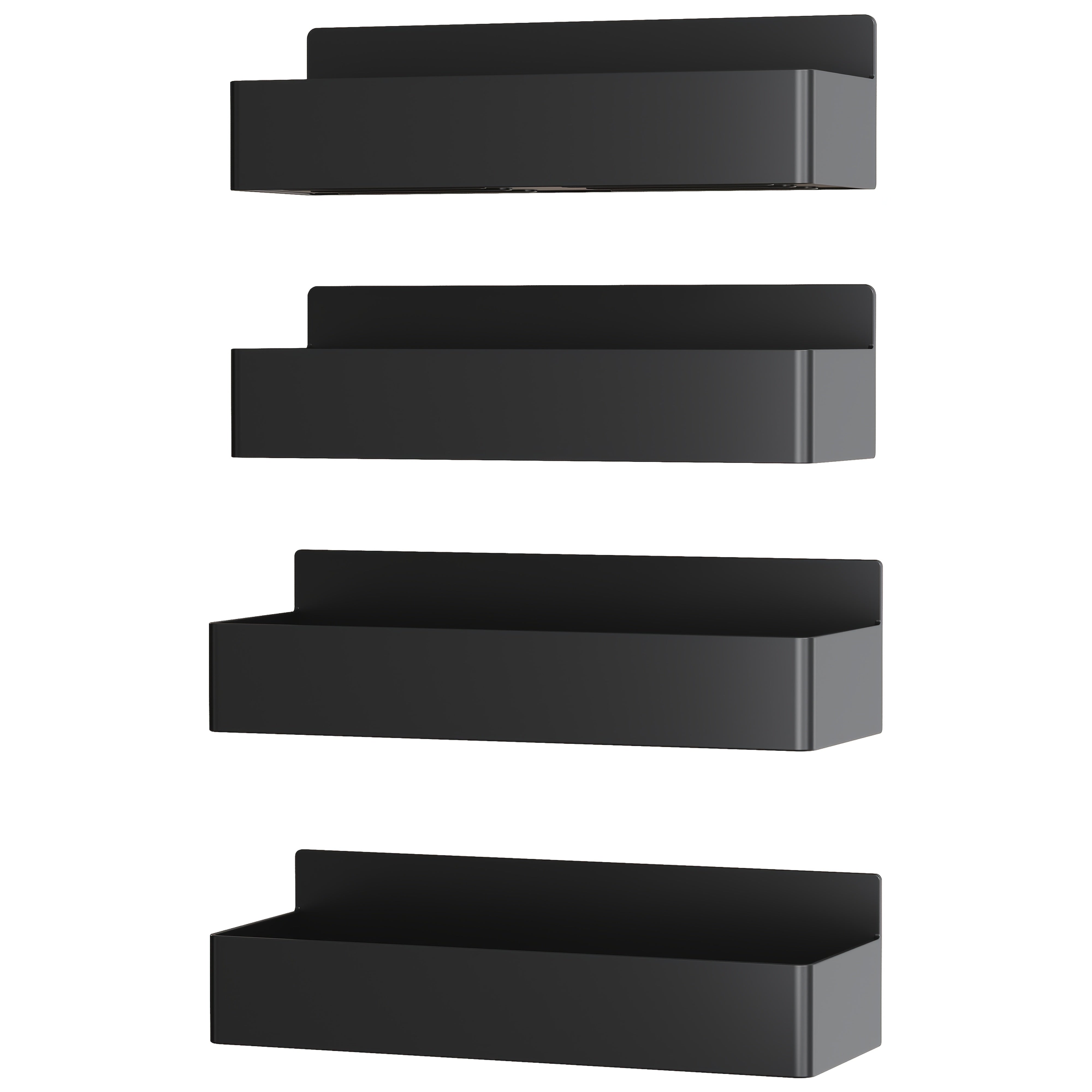 TEMU 4pcs Large Capacity Wall Mounted Magnetic Spice Rack, Beverage Spice Storage Rack, Refrigerator Side Storage Rack, Suitable For