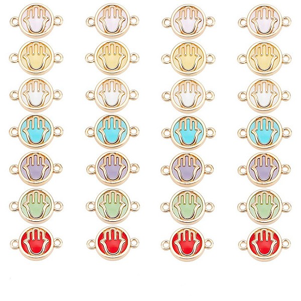 32 Stück 7 Farben Glasverbinder Charms