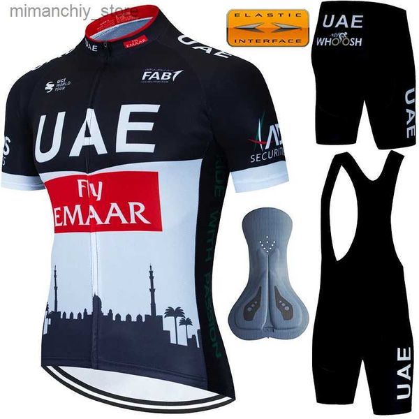 Cycling Jersey Sets Sports wear mens bicycle clothing 2024 UAE sports suit professional shirt jersey Mtb summer clothing tricuta mens bib se