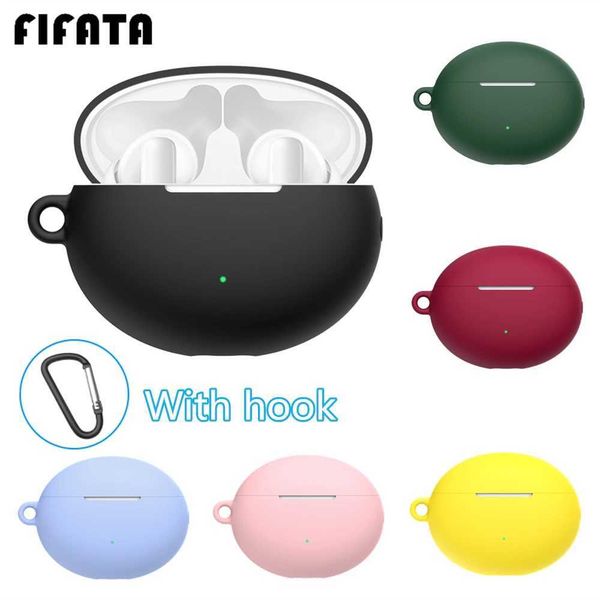 FIFATA Silicone Earphone Cover Case For Huawei Freebuds 4i Headset Protector Shell Accessories For Freebuds 4i Case With Hook Y240810