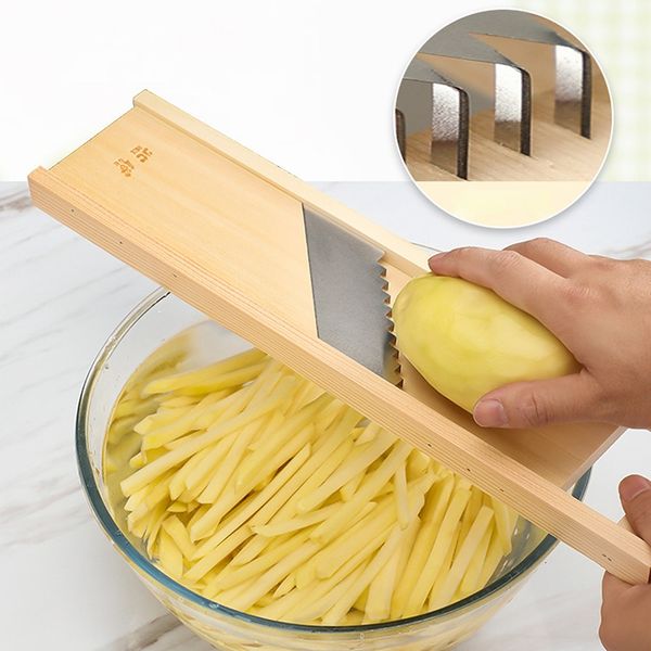 Fruit Vegetable Tools Vegetables Cutter Stainless Steel Blade Manual Chopper Potato Cucumber Carrot Grater Corrugated Slicer Kitchen Gadgets