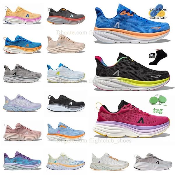 og sneakers authentic Clifton 9 running shoes One One luxury dghate tenis platform new Bondi 8 Airy Blue Chalk Violet Pastel Lilac Shifting