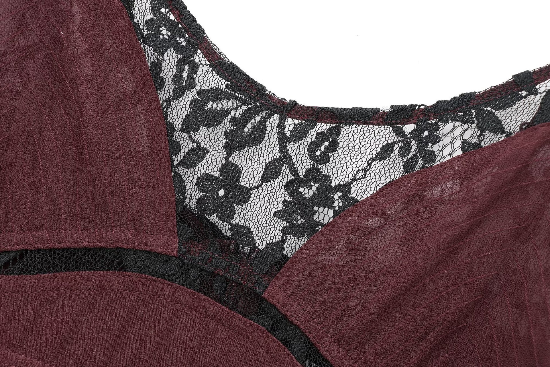 (445) Ladies Lace Trim Lingerie Dress