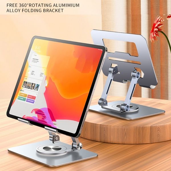 Foldable Tablet Bracket Stand 360° Rotating Hollowed Holder Desk For 4-12.9 Inch Tablet for Huawei Dropshipping