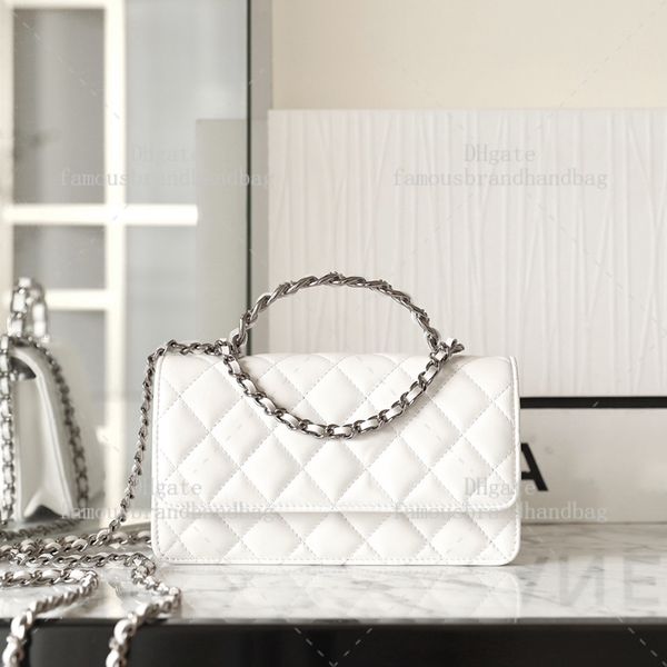 Mobile Phone Bag Mirror Quality Luxury Flap Bag Designers Chain Bag Shiny Crumpled Calfskin Crossbody Bag Luxury Shoulder Bag With Box 24C14