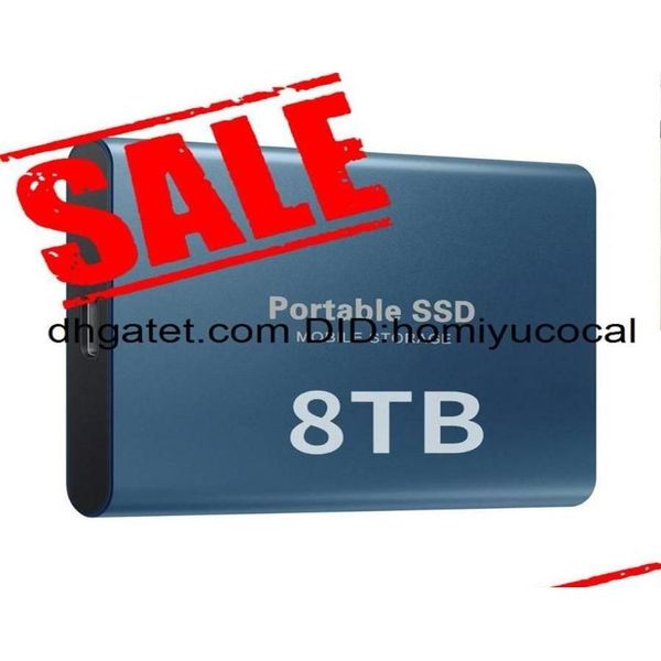 External Hard Drives 8Tb High Quality Mobile Disk Type C Usb 30 Portable Ssd Shockprooluminum Solid State Notebook 500Gb 1Tb Drop D Otvnt