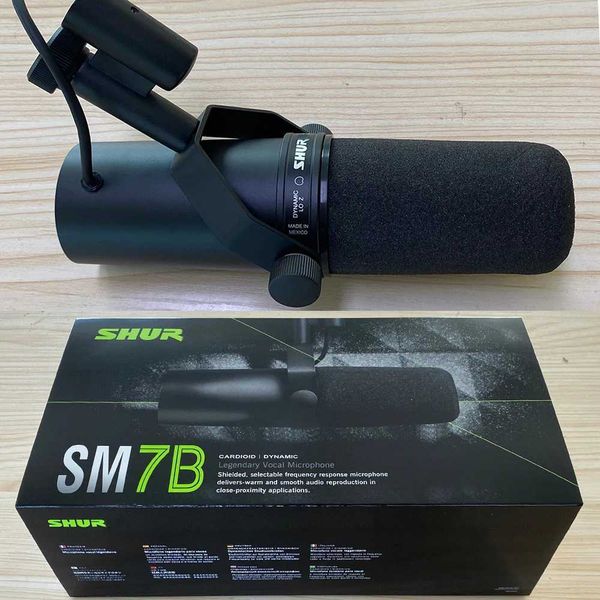 Microphones SM7B Professional Cardiod Dynamic SM7B Microphone Studio Selectable Frequency Response Mic for Live Vocals Recording Performanc