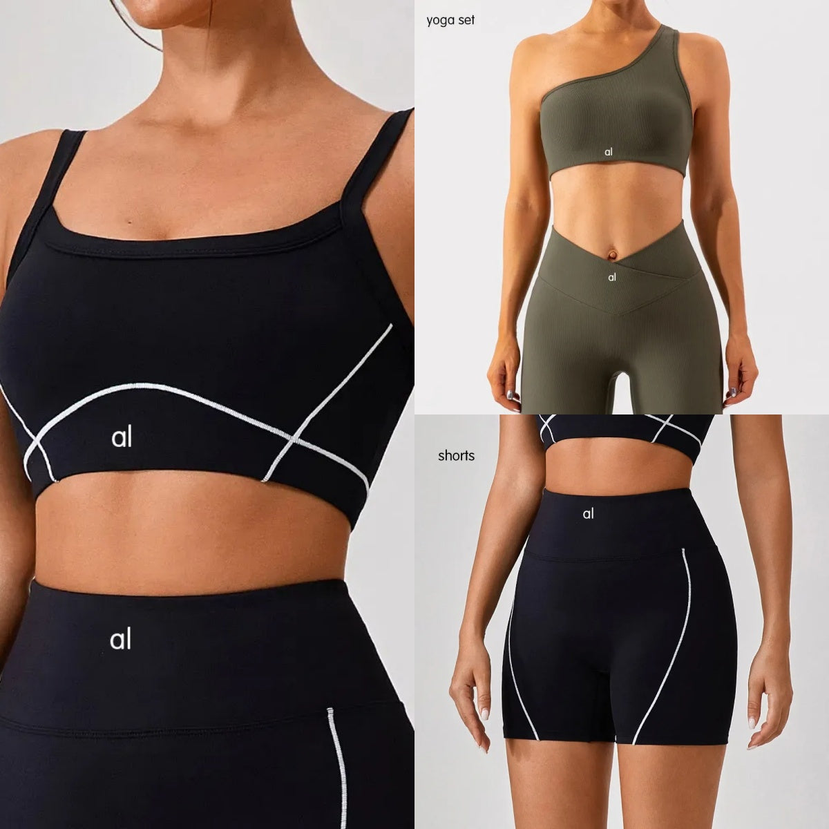 top Yoga Set Summer Hot Product Casual lingerie Short Sports Tank Top Underwear Women Shockproof High Strength Spaghetti Straps