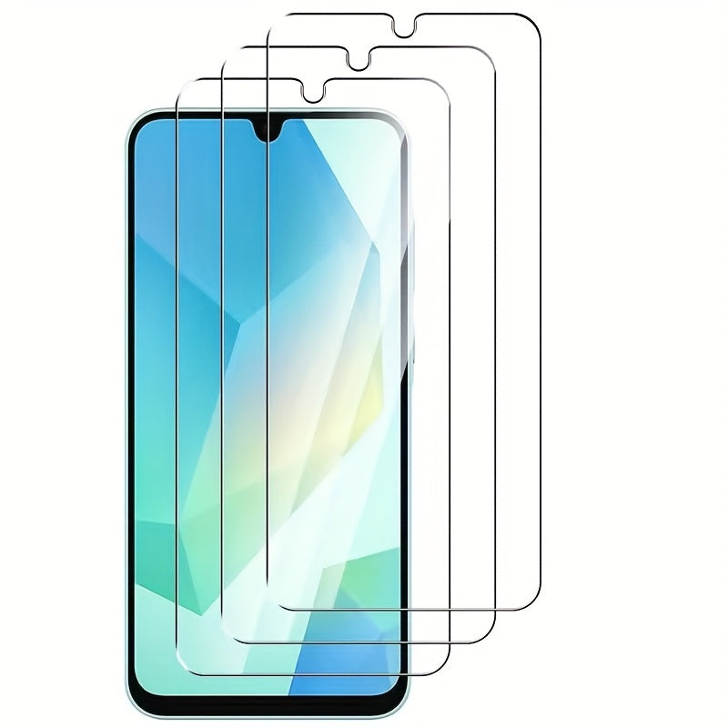 TEMU 3pcs Tempered Glass Screen Protector For For Galaxy A16 4g 5g 6.7 Inch A06 F16 M16 A26 A56 A36 Hd Transparent Case Friendly