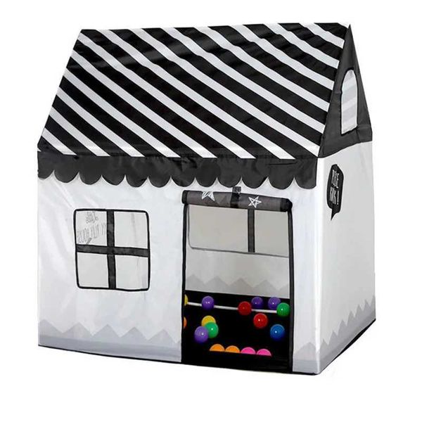 Childrens Game Toys Tent Portable Folding Ball Pool Pit Indoor and Outdoor Simulated House Black and White Tent Childrens Gift Toys W241230